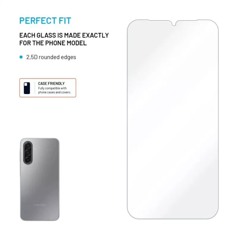 Pellicola protettiva per display FIXED per Samsung Galaxy A17 4G/5G — vetro temperato, trasparente