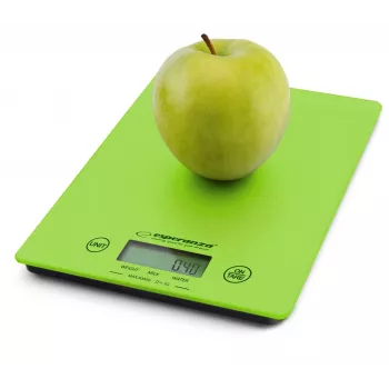 Esperanza EKS002G bilancia da cucina elettronica verde, gialla da piano di lavoro rettangolare