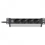 Brennenstuhl 1390007004 Prolunga 2 m 4 prese AC per interni nero - argento (1390007004)