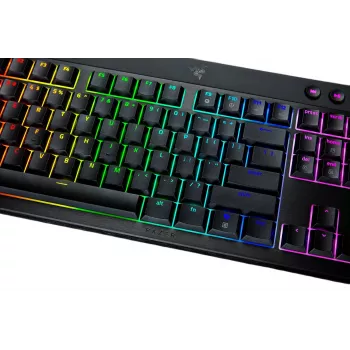 Razer | BlackWidow V4 Low-Profile Tenkeyless HyperSpeed | Tastiera | Wireless | US | Bluetooth | Nero | Switch gialli