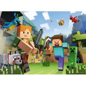 Puzzle XXL 100 pezzi - Minecraft Ravensburger puzzle XXL da 100 pezzi con artwork tratto da Minecraft. Il prodotto è destinato ai bambini a partire dai 6 anni. Ravensburger è il più grande produttore di puzzle al mondo e produce puzzle da oltre 120 anni. I puzzle Ravensburger si distinguono per una superficie speciale antiriflesso e sono realizzati in cartone spesso brevettato con una…