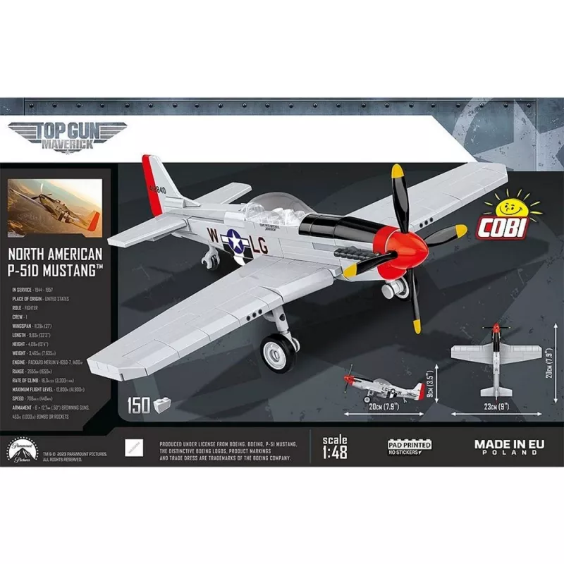 COBI 5847 Top Gun Maverick P-51D Mustang 150 mattoncini