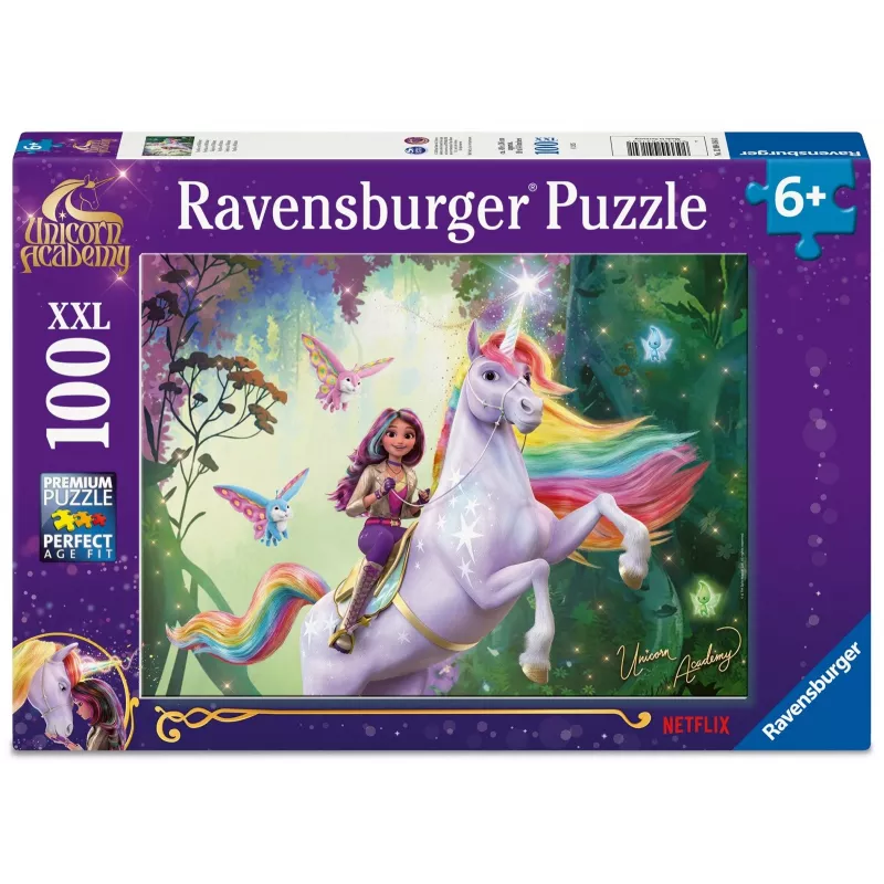 Puzzle Ravensburger XXL 100 pezzi – Unicorn Academy – puzzle per bambini formato grande