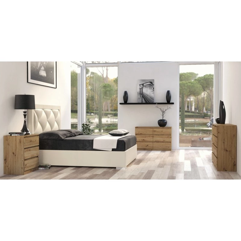 Cassettiera top e shop M4 ARTISAN – 4 cassetti, rovere, 700×400×970 mm, truciolare