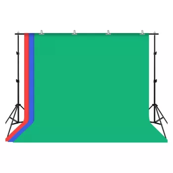 Set sfondo fotografico/treppiede Puluz 2x3m + 3 sfondi fotografici PKT5205