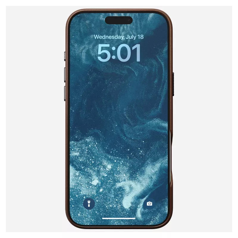 Custodia per smartphone Nomad NM01389385 per iPhone 16 Pro Max, 17,5 cm (6,9 pollici), marrone, alluminio/PC/microfibra/pelle