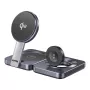 Stazione di ricarica wireless pieghevole 3 in 1 UNITEK P1300AGY01 Qi2 15 W, grigio