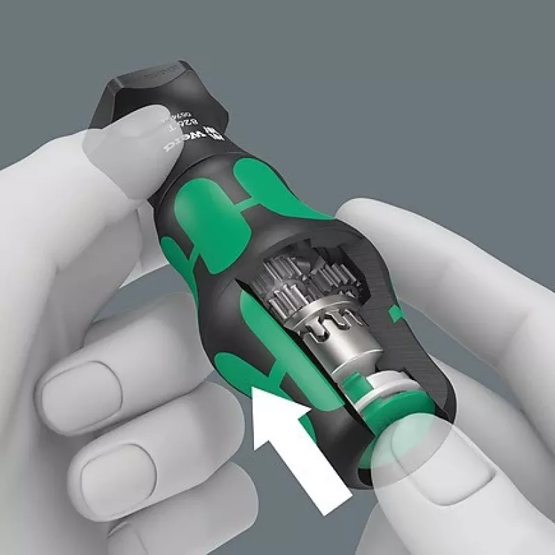 Wera 826 T Kraftform Turbo Cacciavite portainserti con Rapidaptor, 1/4 di pollice
