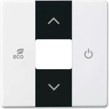 Busch-Jaeger 2CKA006220A0076 placca di copertura per supporto sensore e presa nero - bianco (2CKA006220A0076)