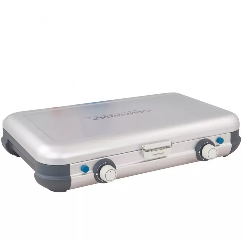 Fornello da campeggio con griglia portatile Campingaz 2213311, 2 zone, 5,4 kg, 490×350 mm, nero/grigio/argento