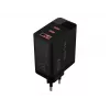 Caricabatterie da parete LCD presa USB + USB-Cx2 PD 65W GAN nero wattmetro