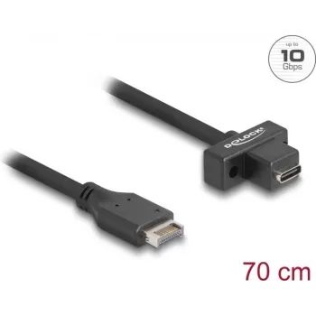 Cavo USB DeLOCK Type-E Key A 20 poli connettore maschio su connettore femmina USB Type-C 70 cm