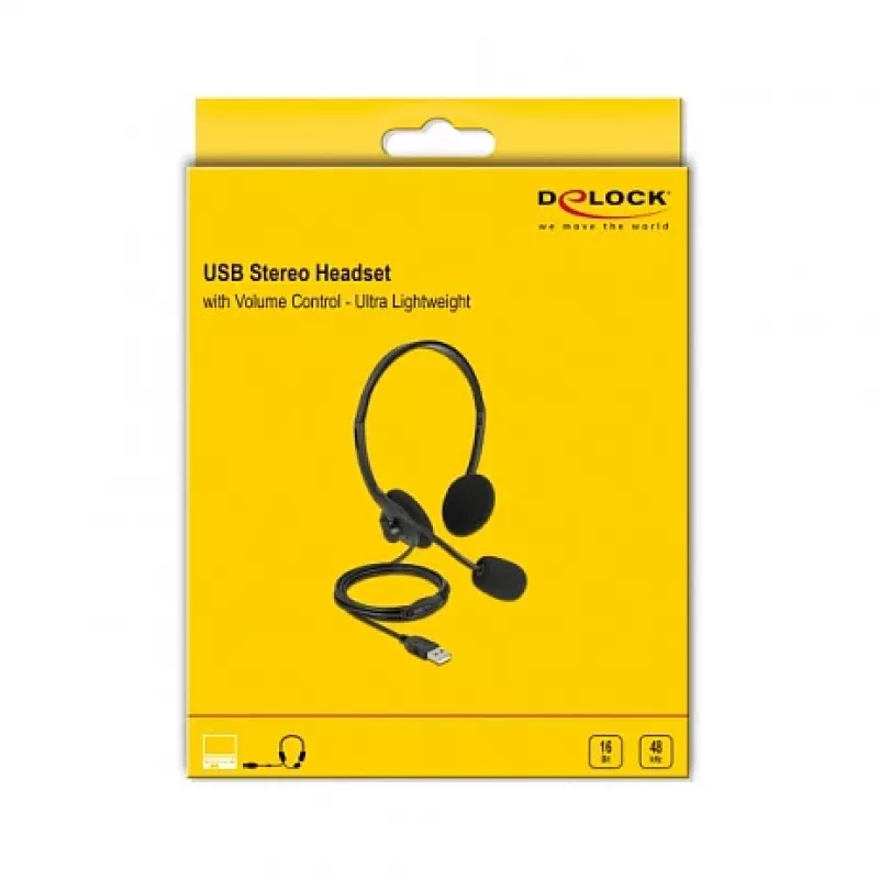 Cuffie DeLOCK cuffie stereo USB con regolazione del volume