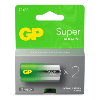 Batterie alcaline LR14 /C GP Super 2 pz.