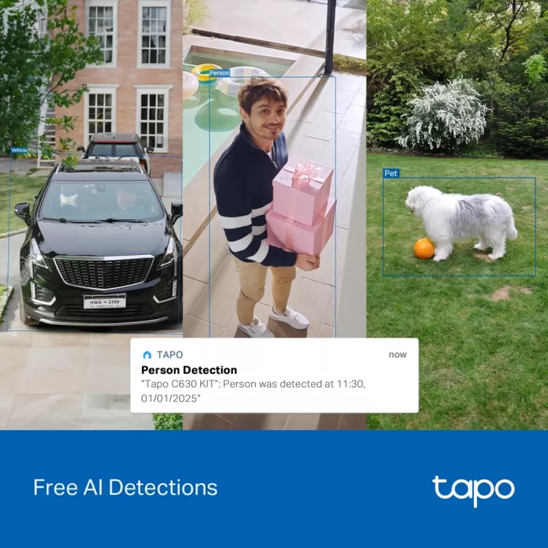 Telecamera di sorveglianza TP-LINK Tapo C630 KIT alimentata a energia solare Pan/Tilt