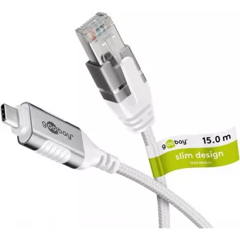Cavo Ethernet Goobay USB-C 3.1 a RJ45 slim 15 m - collega router, modem o (74392)