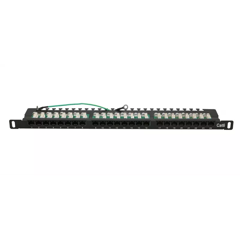 Patch panel Extralink CAT6 UTP 0.5U 24 porte