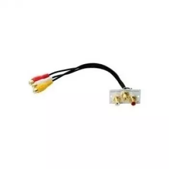 Kindermann 7444000530 Piastra frontale modulare Snap-In, 3x RCA