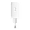 Caricabatterie da parete Baseus GaN5 Pro 65W — USB + 2×USB-C (QC3.0, PD3.0) con cavo USB-C 1m, bianco