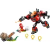 Set giocattolo da costruzione LEGO Sonic the Hedgehog 77005 Knuckles vs Dr Eggman Egg Crusher Mech, 350 pezzi, età 8+