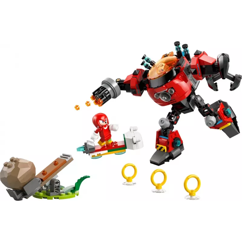 Set giocattolo da costruzione LEGO Sonic the Hedgehog 77005 Knuckles vs Dr Eggman Egg Crusher Mech, 350 pezzi, età 8+