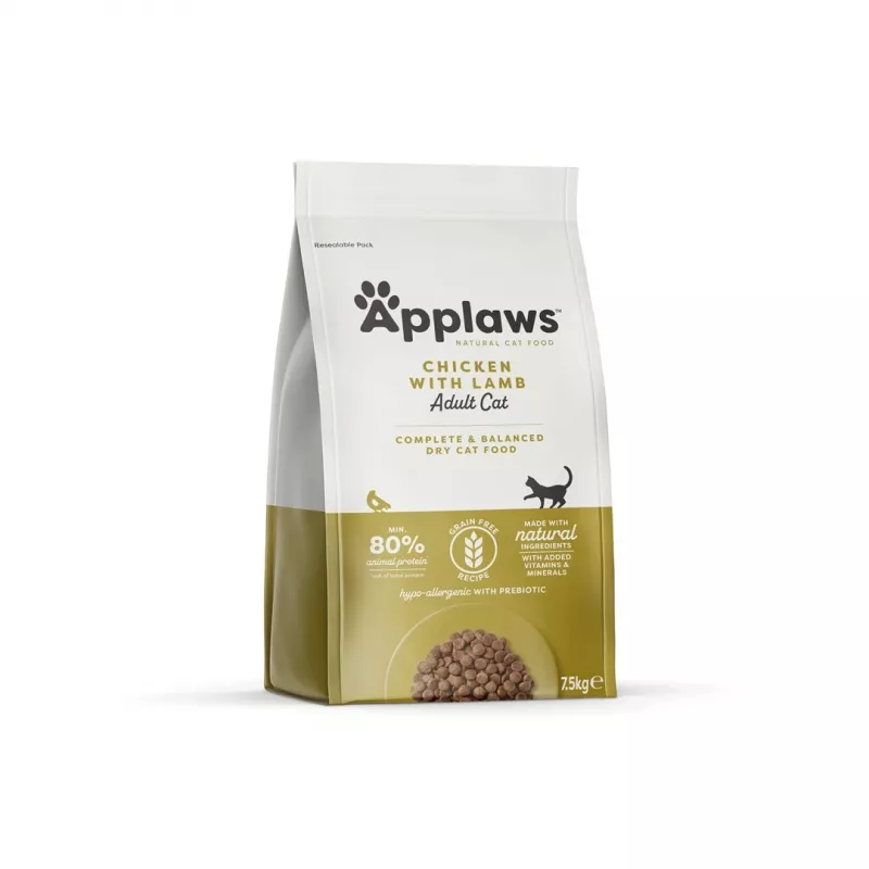APPLAWS Pollo con agnello - cibo secco per gatti - 7,5 kg
