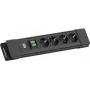 Bachmann CONNECTUS 4xCEE7/3 1x interruttore 2,0m CEE7/7 nero (BM005913)