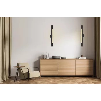 Applique LED ActiveJet AJE-CHARLIE NW, 1100 lm, 4000 K, 8 W, nero, 798×120×65 mm