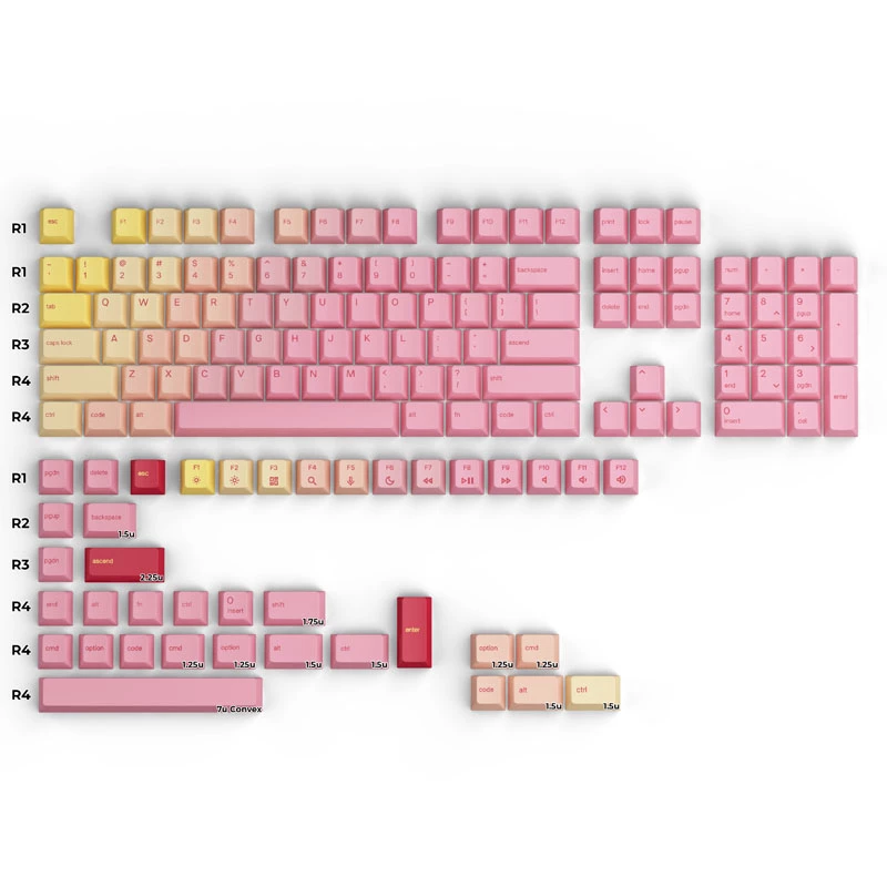 Glorious GPBT Pink Grapefruit Forge tasti per tastiera (keycap), rosa