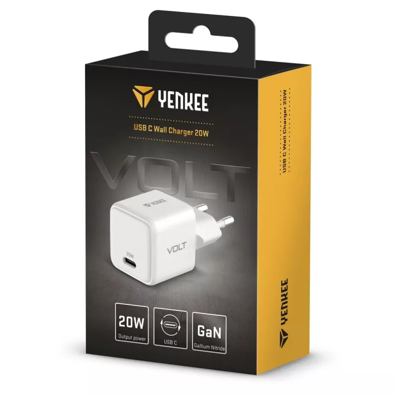 Alimentatore USB-C YENKEE YAC G20 20W 3A Power Delivery