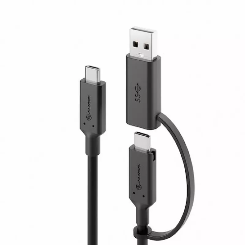 Cavo ALOGIC Elements Series USB-C a USB-C con adattatore USB-A 1,2 m 5 A 10 Gbit/s