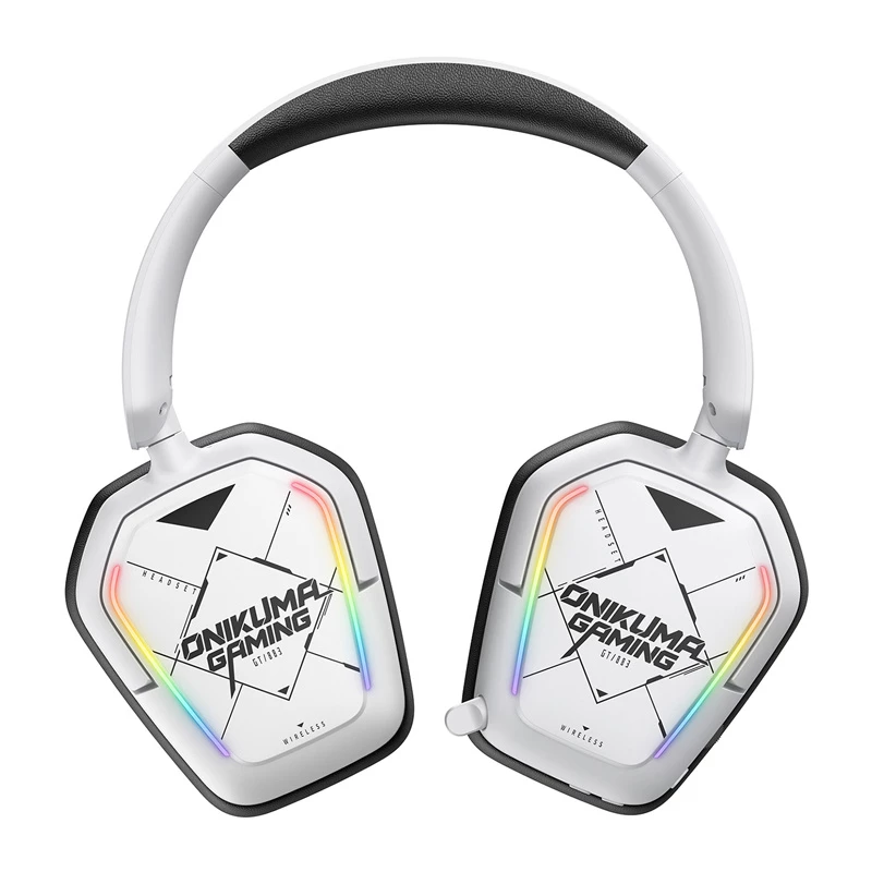 Cuffie con filo/wireless Onikuma GT883 bianche — connessione Bluetooth e con filo, design over-ear