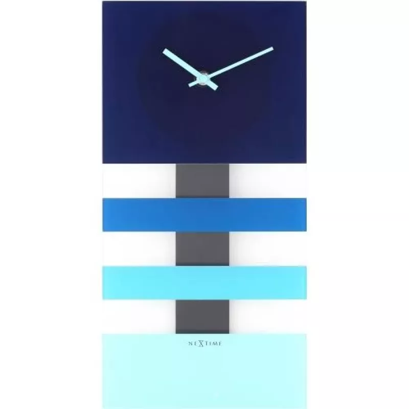 NeXtime orologio 2855bl Bold Stripes, 38x19 cm, da parete, blu