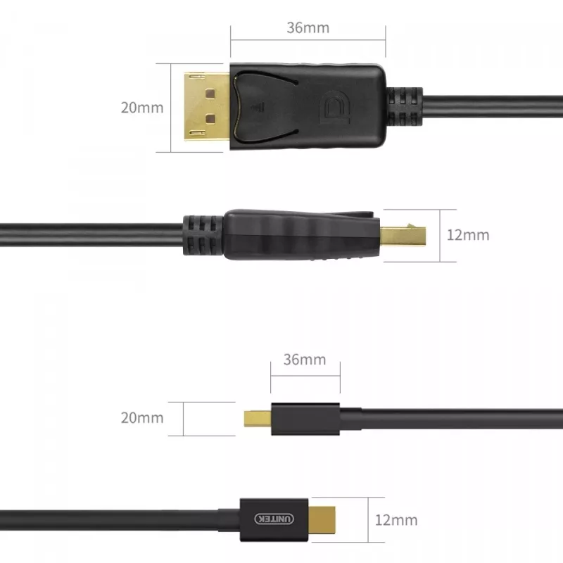 Cavo miniDisplayPort/DisplayPort M/M 2 m; Y-C611BK