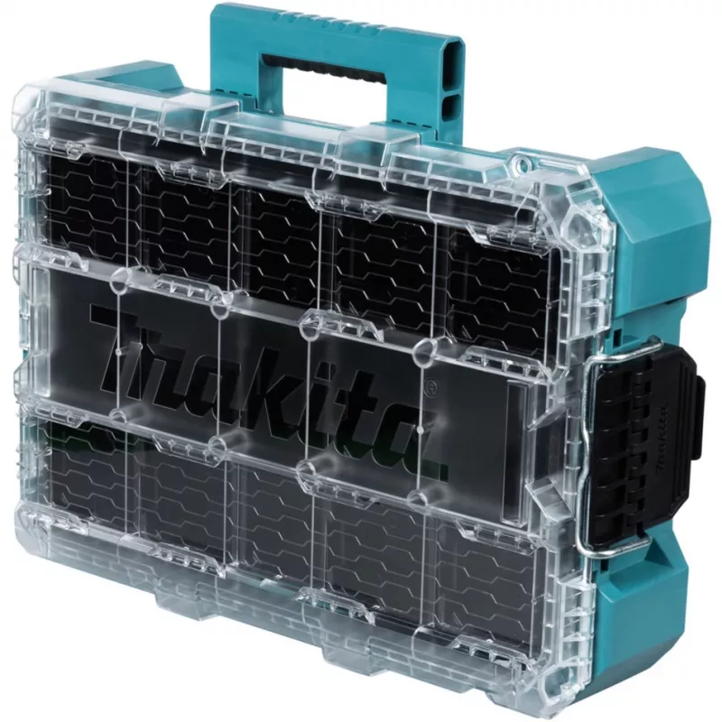 MAKTRAK organizer profondo M, cassetta utensili blu/trasparente, coperchio trasparente