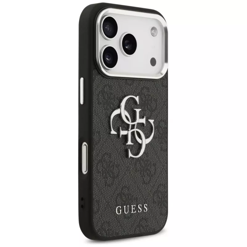 GUESS | Hardcase 4G | Back cover | iPhone 17 Pro Max | Apple | pelle ecologica/PC/plastica/TPU | nero