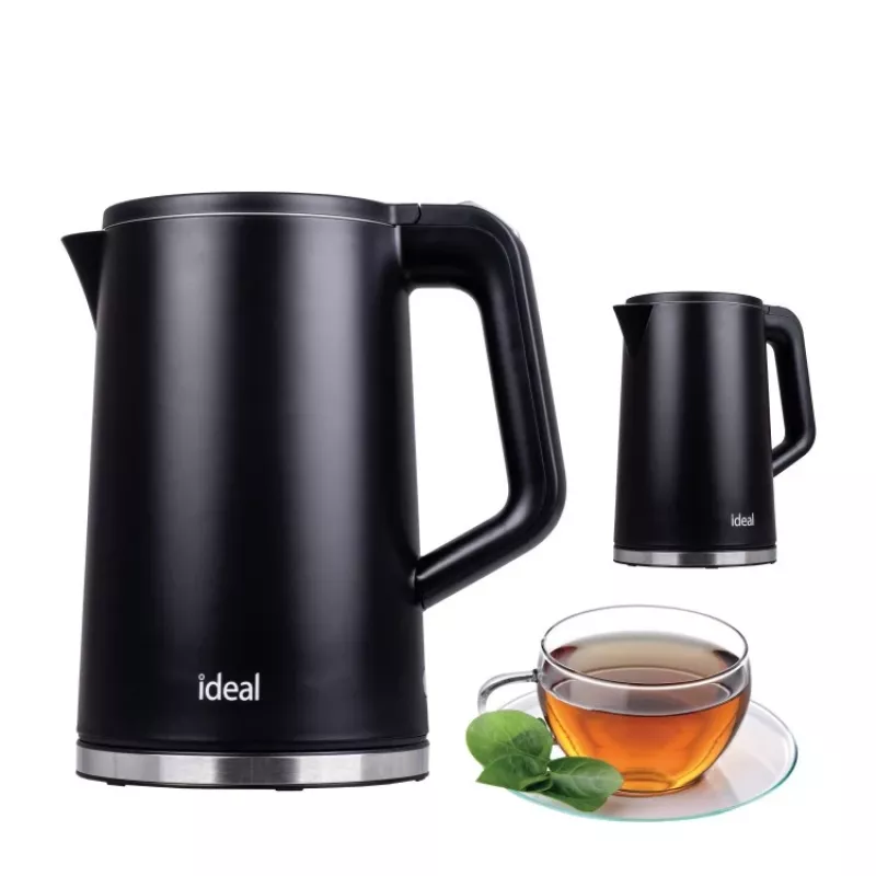 IDEAL bollitore 1,7 l, corpo in acciaio, potenza 1500 W, nero