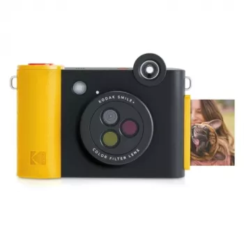 Fotocamera istantanea Kodak SMILE+ 2x3 nero — fotocamera istantanea portatile con stampe 2×3