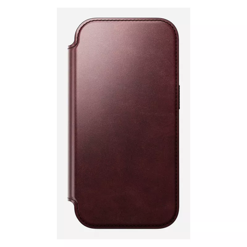 Custodia per smartphone Nomad Modern Leather Folio per Apple iPhone 17 Pro, 6,3 pollici (16 cm), pelle bordeaux