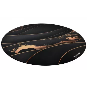 Tappetino protettivo da pavimento Arozzi Zona Round Floor Pad – nero/oro, tappetino protettivo rotondo per pavimenti