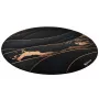Tappetino protettivo da pavimento Arozzi Zona Round Floor Pad – nero/oro, tappetino protettivo rotondo per pavimenti