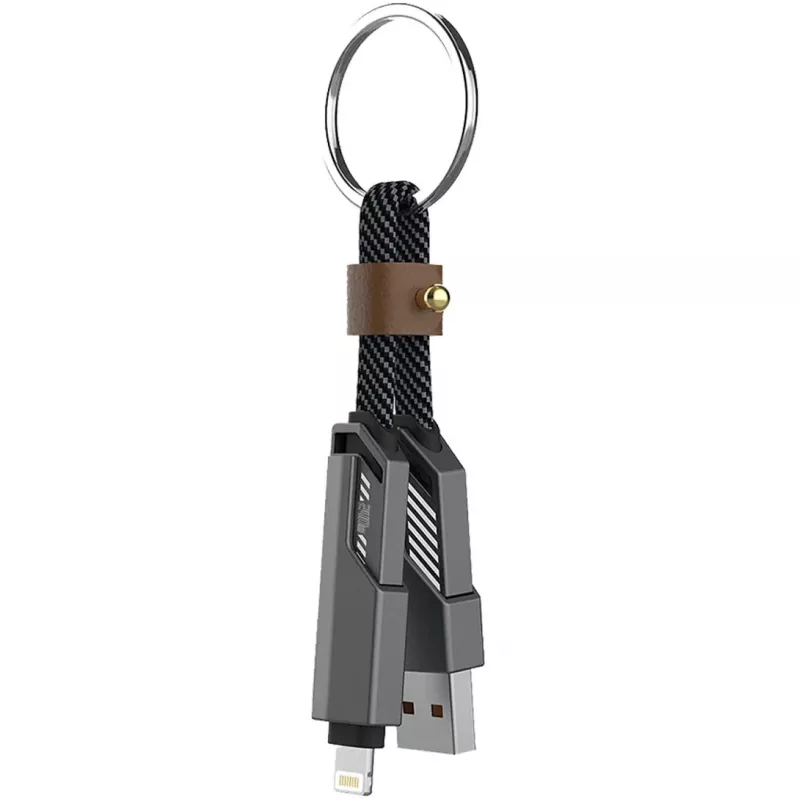 4smarts Cavo USB-C ComboCord Flat 240W+ portachiavi - cavo - digitale/dati