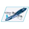 Set di costruzione Cobi Boeing 737-8 — 340 pezzi, età consigliata 7+, blu e bianco