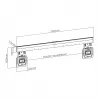Sbox PLB-1948 supporto TV fisso da parete, 43-100 pollici, fino a 75 kg, VESA 800x600
