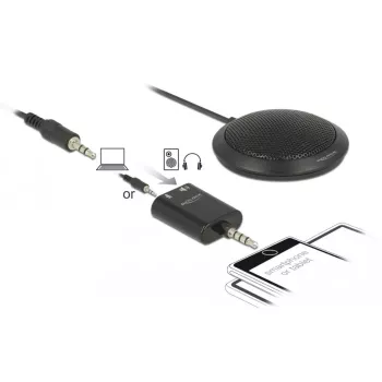 Microfono da tavolo DeLOCK 65873 nero