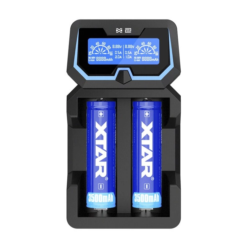Caricabatterie XTAR X2 per Li-Ion 18650
