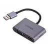 Adattatore per cavo video UNITEK V1304A 0,15 m USB Type-A HDMI + VGA (D-Sub) grigio