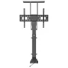Maclean MC-866 supporto TV elettrico a scomparsa per 37-65 pollici (94-165,1 cm), telecomando, VESA fino a 600×400, max 50 kg, nero