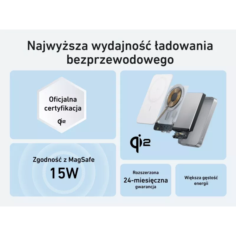 Power bank Anker MagGo 10K magnetico wireless bianco, bianco