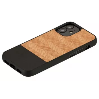 Custodia protettiva Man and Wood per iPhone 12 mini Herringbone nero